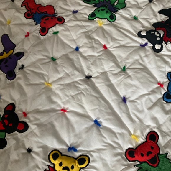 Vintage Grateful Dead Dancing Bear Baby Quilt / Wall Hanging / Tapestry HANDMADE - Picture 5 of 15